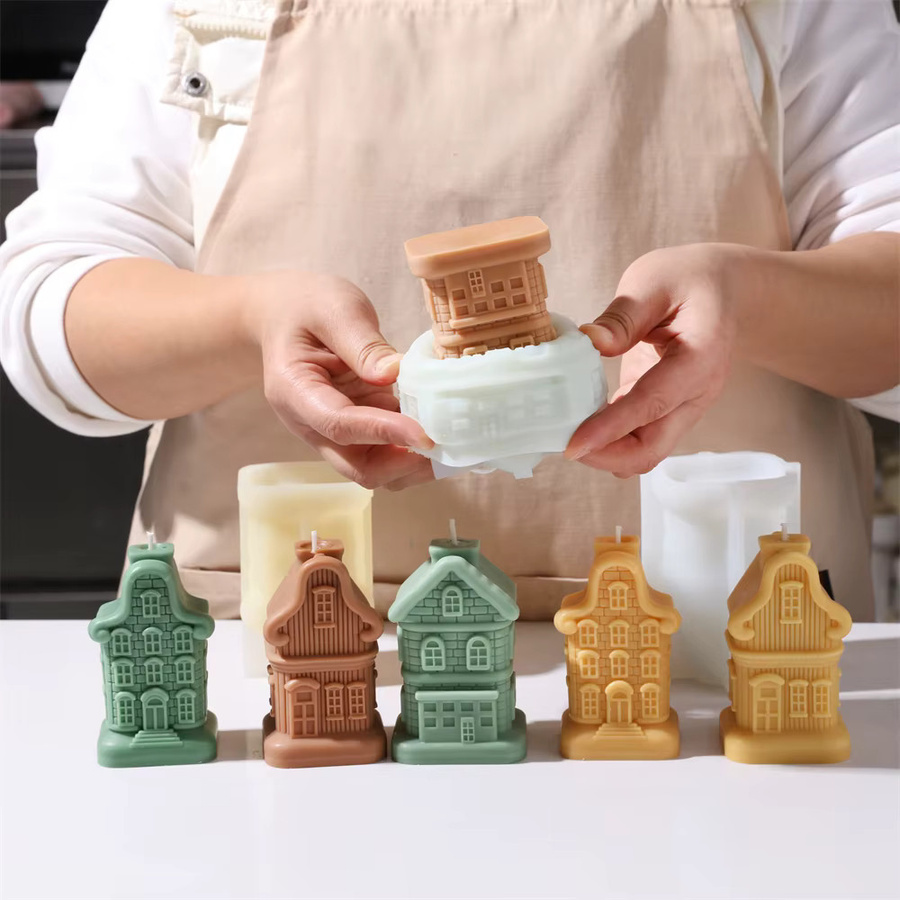 Boowan Nicole Silikonform für DIY Kerzen und Seifen im europäischen Schloss-Stil zur Herstellung von Harz- und Kristallfiguren - Bild 2