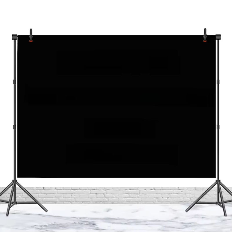 Mehofond Personalisierter Fotohintergrund Schwarz Rechteckig für Hochzeit und Fotostudio - Bild 2