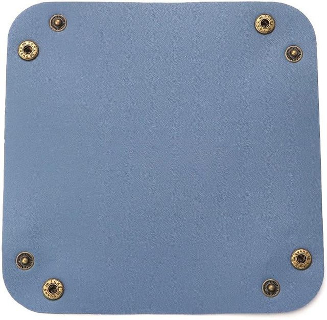 NATAWA Organizer Schale aus PU Leder in Blau für Schmuck und Kosmetik, B/T/H: 20 x 20 x 1 cm - Bild 1