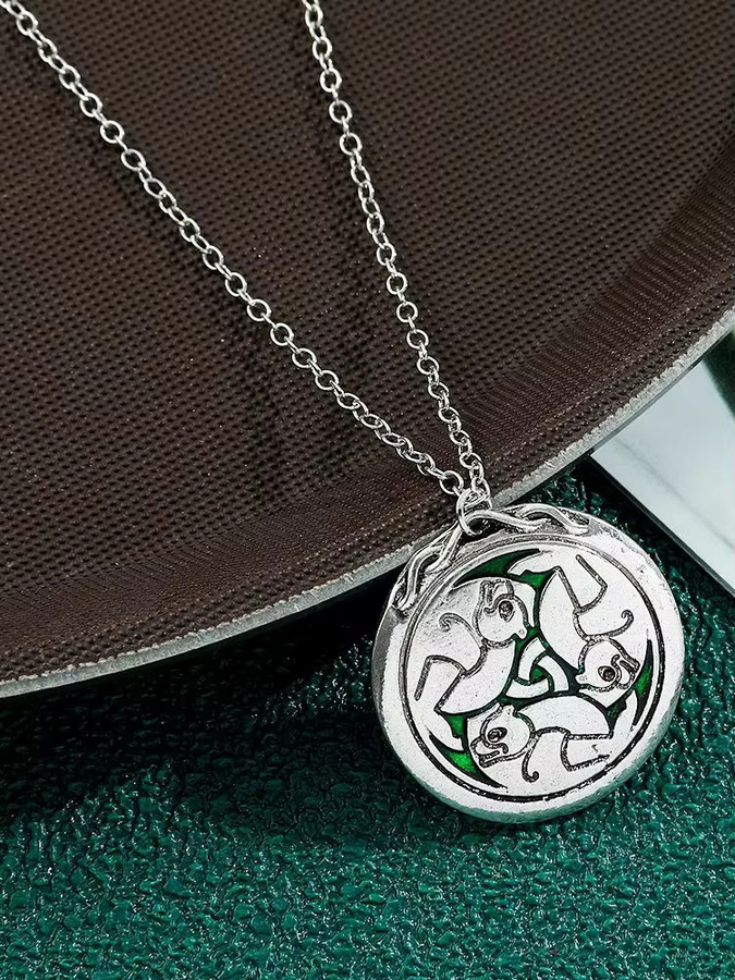TAKARA TOMY Halskette Charm, Drei Bären, Silber, Unisex, Vintage - Bild 3