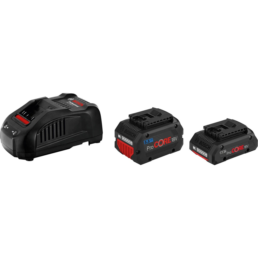 Bosch Professional 18 V Akkustarter-Kit mit 1x 4,0 Ah ProCORE18V Akku, 1x 5,5 Ah ProCORE18V Akku und GAL 1880 CV Ladegerät in Schwarz - Bild 1