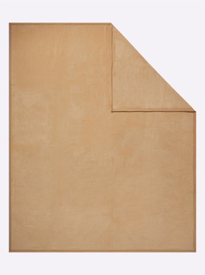 Ibena Wohndecke aus Baumwolle und Polyester in Braun und Beige - Bild 1