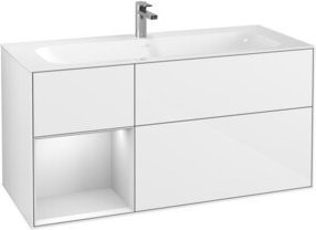 V&B Waschtischunterschrank Finion in Weiß lackiert, B/T/H: 119,6 x 49,8 x 59,1 cm - Bild 1