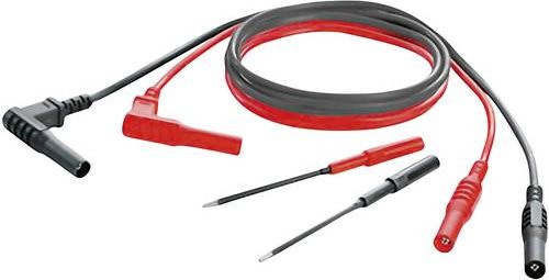 Weidmüller PS_ZQV_SET Sicherheits-Messleitungs-Set mit 4mm Lamellensteckern, Länge: 1,00 m, Schwarz und Rot - Bild 1