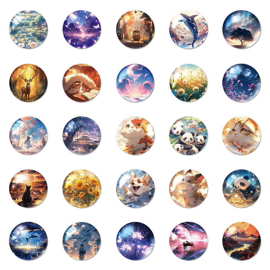 Rspctou Die Welt in einer Glaskugel, Aufkleber-Set, 10-teiliges Set, multicolour - Bild 2