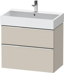 Duravit Waschtischunterschrank D-Neo in Taupe Beige, Wandmontage, mit 1 Tür und 1 Auszug - Bild 1
