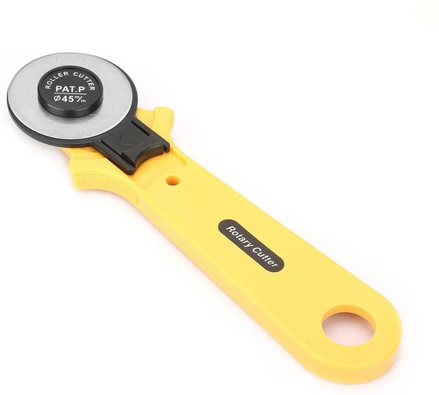 DIYelecs Rollschneider 45mm für Stoff und Leder in Weiß und Gelb - Bild 1