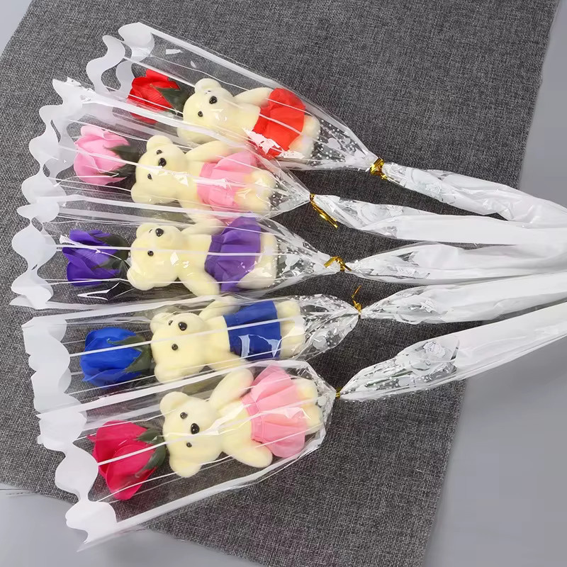 5-teiliges Set künstliche Rosensträuße in Multicolor für Valentinstag und Hochzeit - Bild 2
