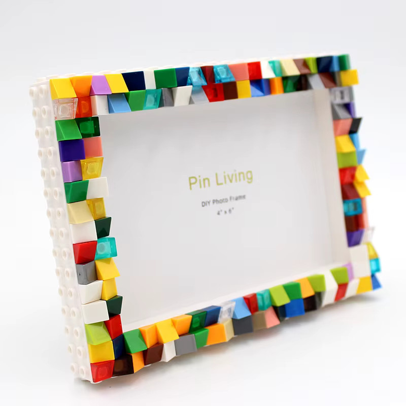 Pinliving DIY Kinder Fotorahmen aus Kunststoff in Mehrfarbig, rechteckig - Bild 4