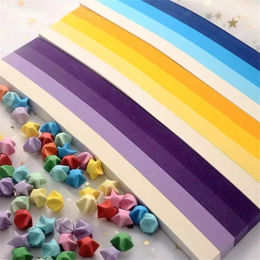 Buntes Origami Papier für DIY Lucky Stars in Mehrfarbig zum Basteln für Kinder - Bild 2