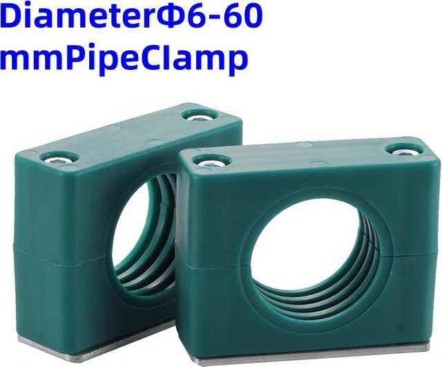 XMSJ Rohrclip Set aus Kunststoff mit Schrauben in Grün, 5er Pack mit Durchmessern von 6 mm bis 60 mm - Bild 1
