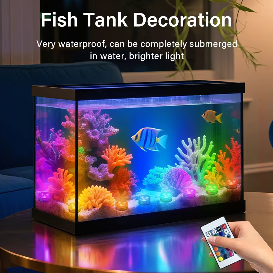 MeeToo RGB LED Atmosphäre Licht in Multicolour mit Fernbedienung für Aquarium, Vase und Party-Deko - Bild 4