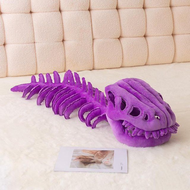 Yiran Health & Beauty Dinosaurierskelett Plüschtier, Lila - Bild 1