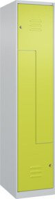 C+P Z-Spind Classic PLUS Spind mit 2 Fächern und Zylinderschloss, Lichtgrau, H x B x T: 185 x 40 x 50 cm - Bild 1