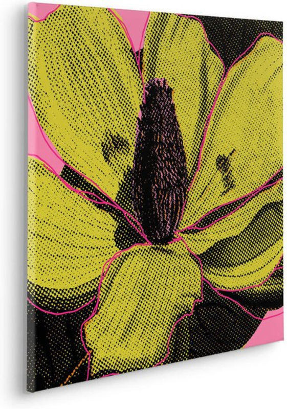 Komar Canvasbild Yellow Fusion - Modernes abstraktes und florales Wandbild in Gelb - B/H: 60 x 60 cm - Bild 1