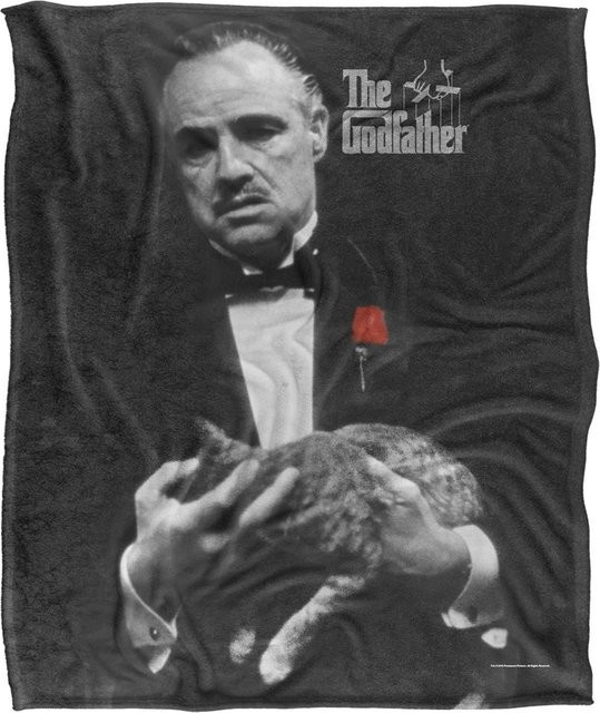 The Godfather Filmplakat Decke in Schwarz, One Size - Bild 1