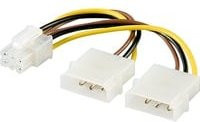 Goobay Internes PC-Stromkabel 2x 5,25-Stecker auf PCI Express 6-pin, Multicolor - Bild 1