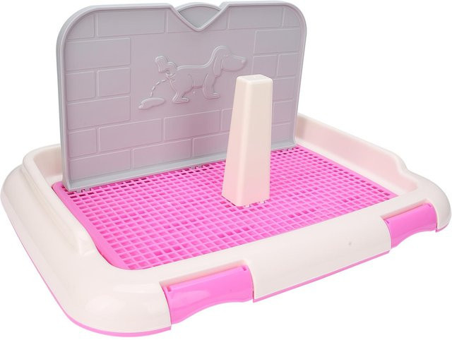 Canaryy Hundetoilette für den Innenbereich mit Zaun für Welpentraining und Katzen, Pink - Bild 1