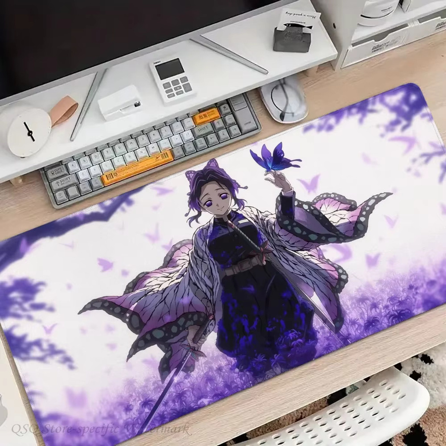 Demon Slayer Kochou Shinobu Schreibtischunterlage XXL mit Polsterung als Gaming-Mausmatte und Tastaturunterlage von Bandai - Bild 3
