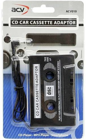 ACV AD-CAS-1 Adapter Kassette mit 3,5 mm Klinkenanschluss in Schwarz - Bild 1