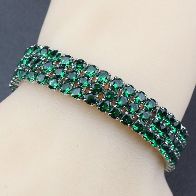 anny&Della Gliederkettenarmband, Roter Granat, Zirkonia, Bunt, Damen, 19,5 cm - Bild 1
