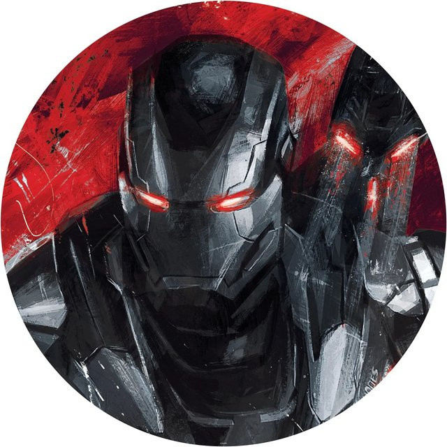 Selbstklebende Komar Vliesfototapete Avengers War-Machine Motiv Rund, Durchmesser: 125 cm, Mehrfarbig - Bild 1
