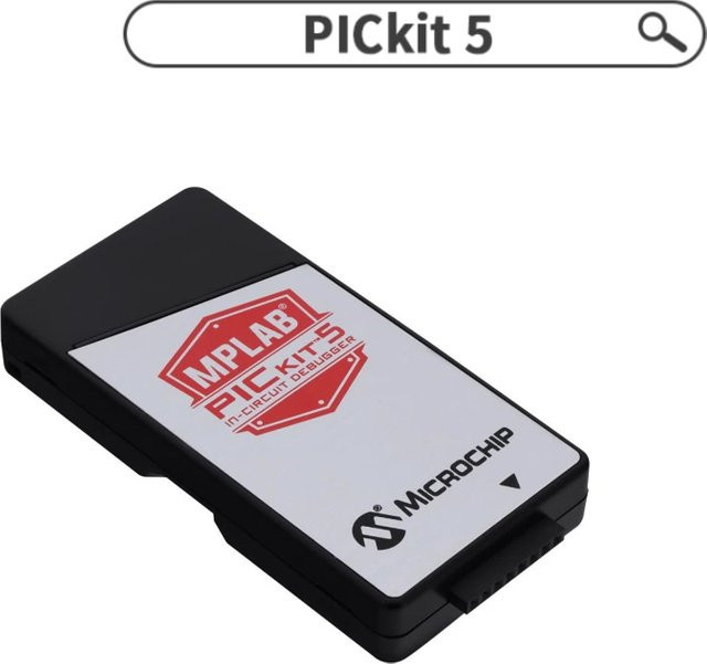 Microchip MPLAB PICkit 4/5 In-Circuit Debugger Programmer PG164150 in Schwarz zur Unterstützung von PIC, dsPIC, AVR und SAM Mikrocontrollern für deine Entwicklung - Bild 1