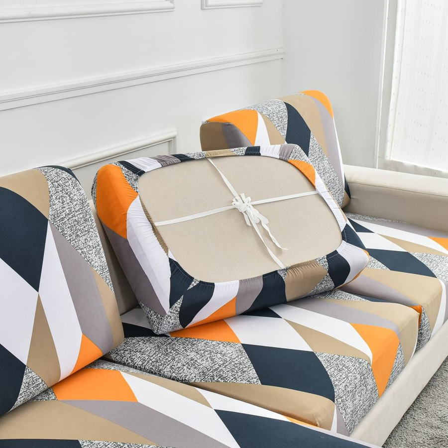 BRHUIXUE Elastische Sofa Abdeckung aus Polyester, Stretch Schutzhülle für Couch und Sessel, Mehrfarbig - Bild 1
