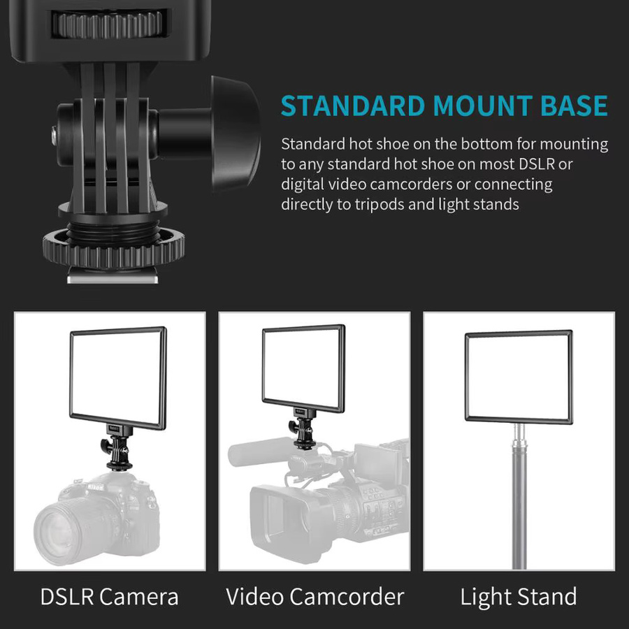 NEEWER 192 LED Videolicht-Panel 19,5W Bi-Color Softlight mit 4000mAh Akku in Schwarz für Fotografie und Live-Streaming - Bild 5