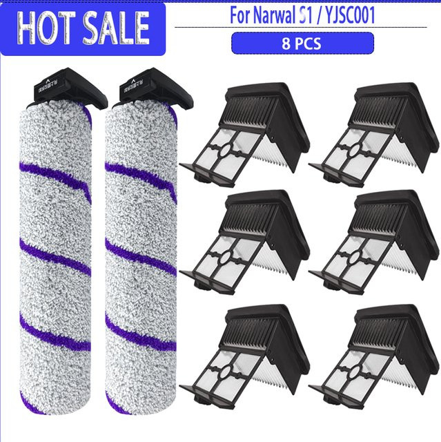 Narwal S1/YJSC001 Robotersauger Ersatzteil-Set mit Hauptwalzenbürste und HEPA-Filter in Multicolor - Bild 1
