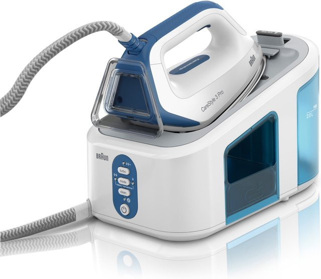 Braun CareStyle 3 Pro Bügelstation IS 3157 in Weiß/Blau - Bild 1