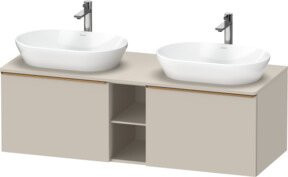 Duravit Waschtischunterschrank D-Neo in Beige, Wandhängend, B/T/H: 140 x 55 x 45,9 cm - Bild 1