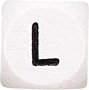 Rico Design Buchstaben Würfel, Kinder, Holz, weiß, schwarz - Bild 1