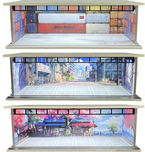 MDX Diorama-Set, Parkplatz, Garage, mit USB-LED, Maßstab 1:64 - Bild 1