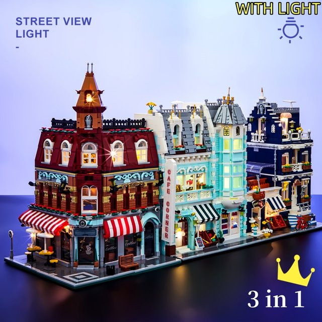 yaafun Mini Ziegel Europäischer Markt Straße Café Villa Shop Haus, Bausteine, Stadt - Bild 1