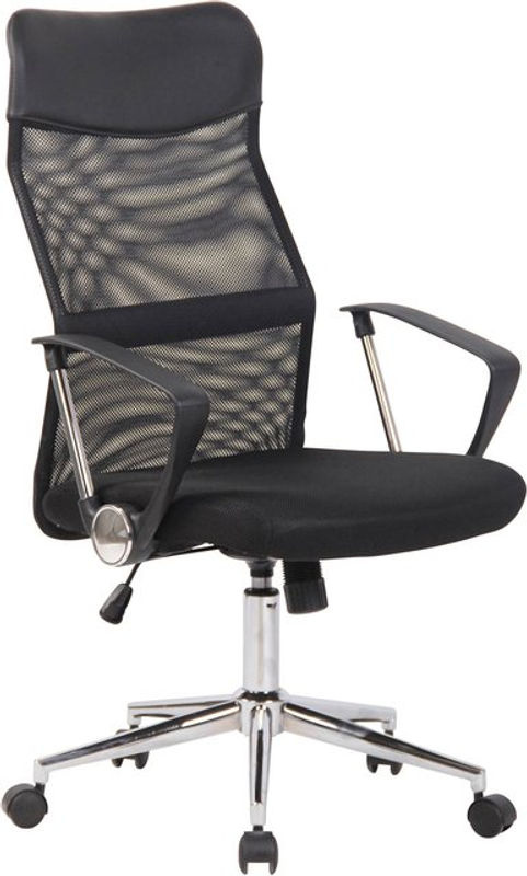 TPFLiving Bürostuhl Cordoba mit Netztbezug in Schwarz mit Armlehnen und Rollen, B/T/H: 60 x 64 x 108 cm - Bild 2