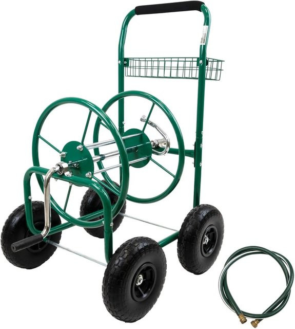 TRUTZHOLM Schlauchwagen Premium in Grün mit 80 m Gartenschlauch, 4 Vollgummirädern und 3/4 Zoll Anschluss, H x B x T: 92 x 57 x 78 cm - Bild 1