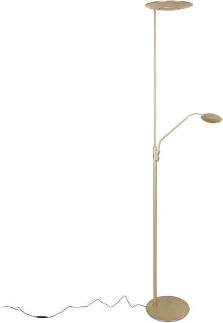 Steinhauer Zenith 2 4394 LED-Deckenfluter in Messing mit Leselicht, dimmbar und Tunable White (2200K - 4000K) - Bild 1