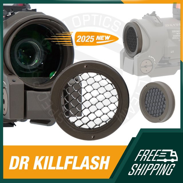 Specprecision Taktisches Antireflexionsgerät Killflash aus Aluminium für Elcan DR 1-4X Zielfernrohr in FDE/Beige/Braun - Bild 1