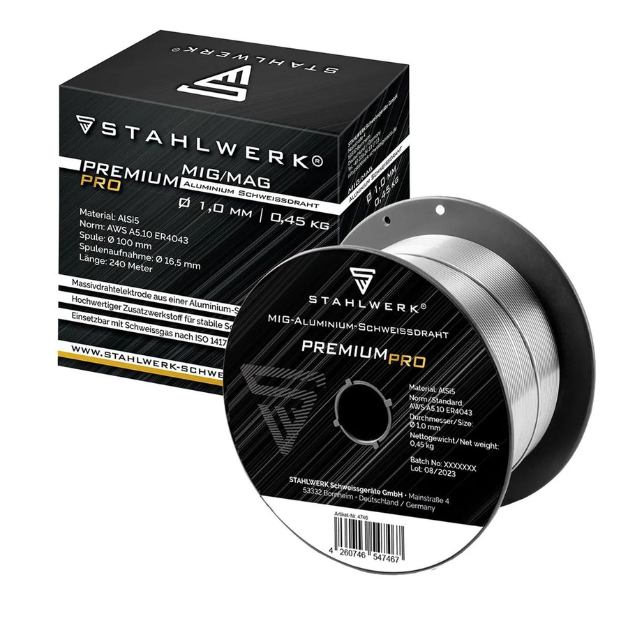 STAHLWERK MIG MAG Aluminium Schweißdraht ER4043 AlSi5, Farbe: Silber, Durchmesser: 10 mm, Gewicht: 0,45 kg - Bild 2