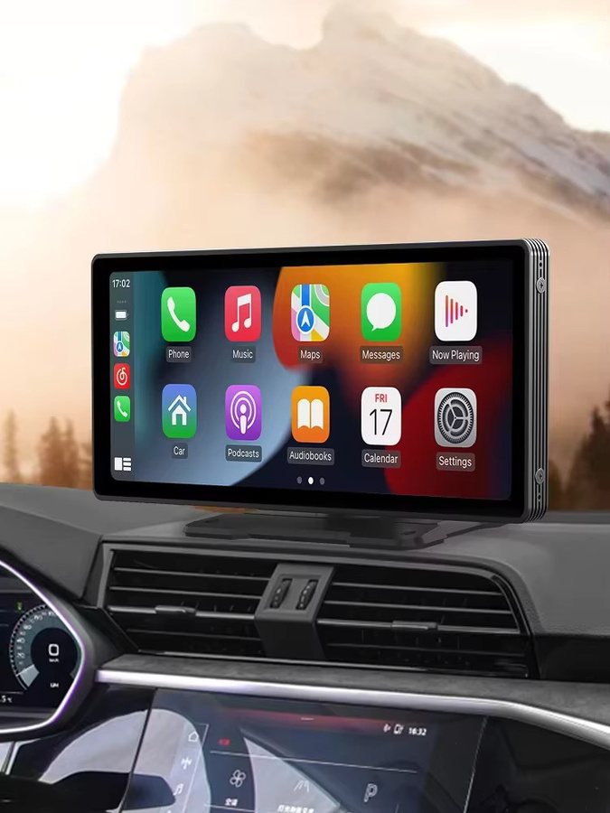 HIPPCRON Auto-Multimediaplayer mit 10,26 Zoll Display, Tragbares Radio mit kabellosem CarPlay und Android Auto, Schwarz - Bild 7