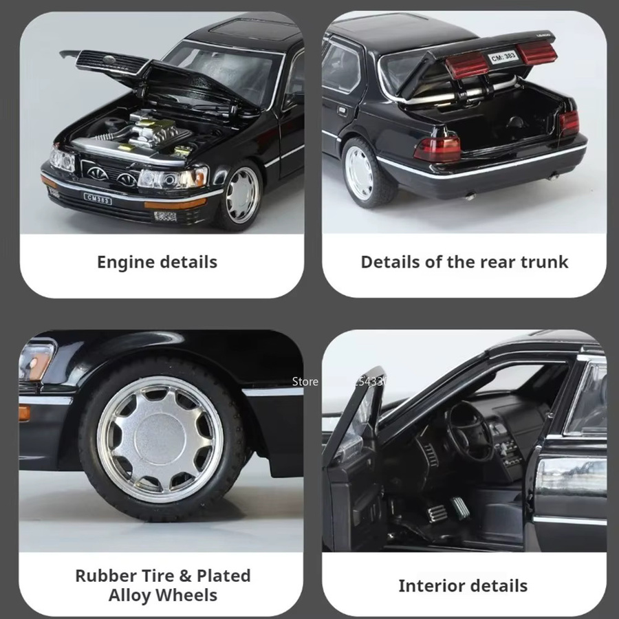 RMZ city LS400 ES300H Automodell, 1:24 Maßstab, Gummireifen - Bild 3