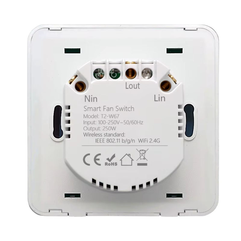 MAKERIGH Smart Wifi und ZigBee Lüfterschalter in Weiß mit 5-Gang-Steuerung und Tuya App-Steuerung für Deckenventilatoren, kompatibel mit Alexa und Google Home - Bild 2