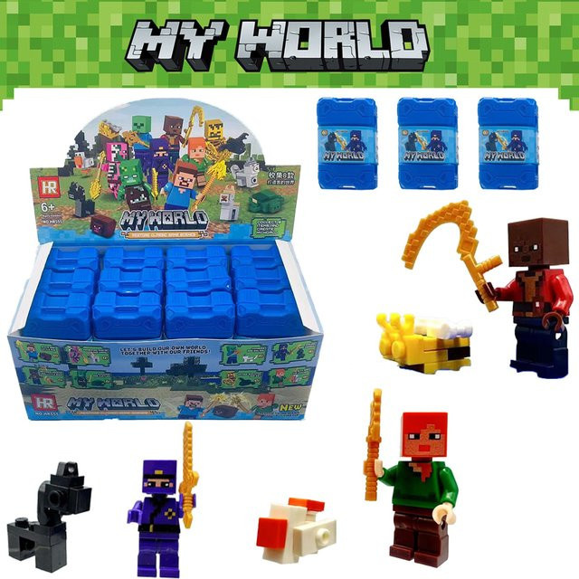 Bandai Minecraft My World Figuren, 16-teiliges Set, ab 6 Jahren - Bild 1