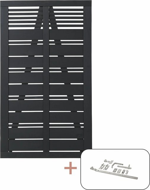 Plus Einzeltor Silence aus Nadelholz in Schwarz, B: 100 cm, H: 170 cm - Bild 1
