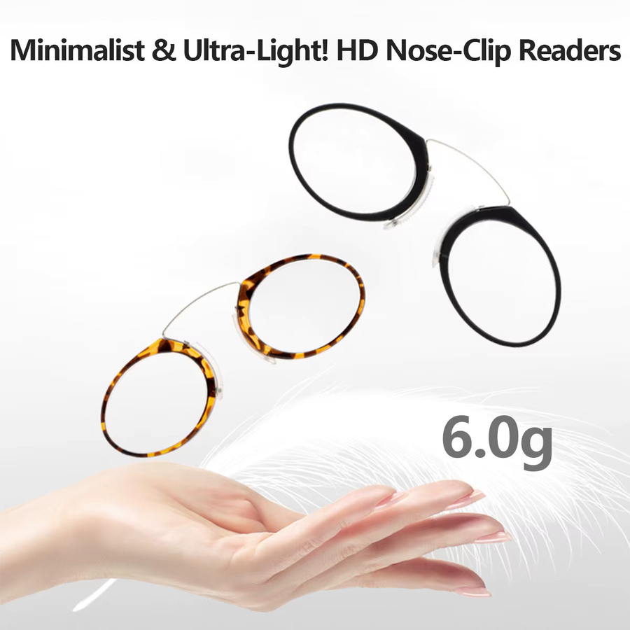 ZOZO TOMI Nasenclip-Lesebrille, randlos, rund, Unisex - Bild 2