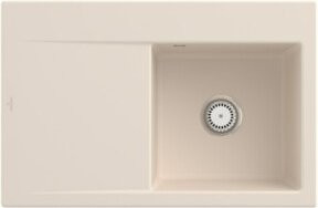 Villeroy & Boch Spüle Subway Style 45 in Beige aus Keramik mit Ablaufgarnitur und Handwaschbecken für die Aufsatzmontage - Bild 1