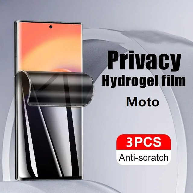 3er-Pack Privatsphäre Hydrogel-Displayschutz für Motorola Edge 40 Pro, Edge 30 Ultra, Edge Neo und weitere Modelle, Transparent - Bild 1