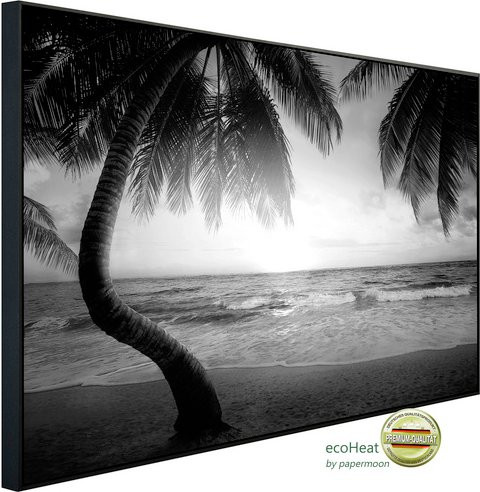 papermoon EcoHeat Infrarotheizung Strand Schwarz Weiss mit Matt-Effekt und App-Steuerung - Bild 1
