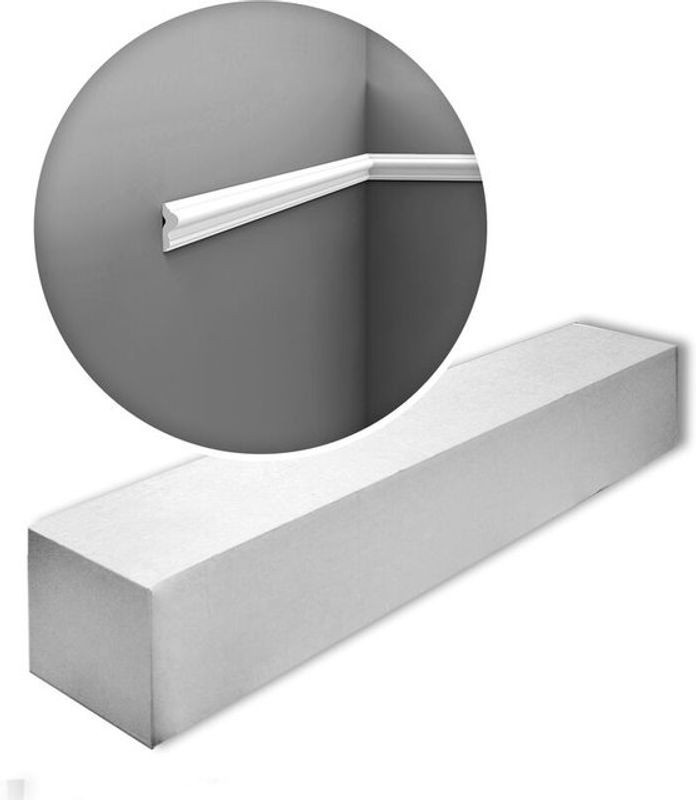 Orac Decor Axxent Wand- und Friesleisten Set in Weiß, 80 Stuckleisten für ein klassisches Design, Gesamtlänge 160 m - Bild 1